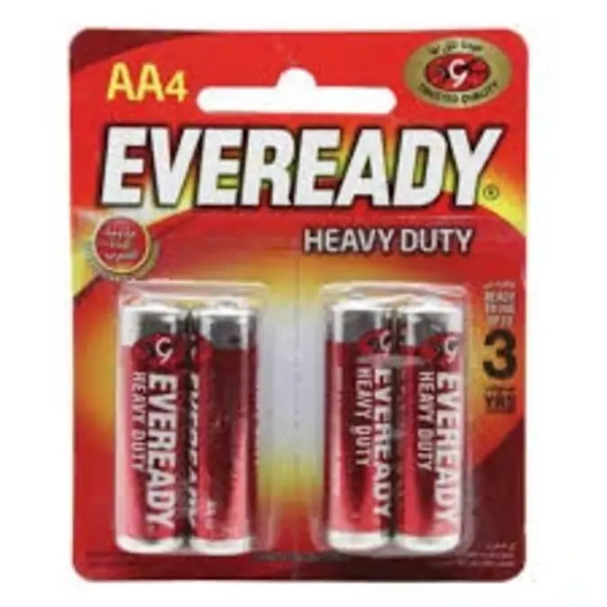 Eveready Battery Aa Heavy Duty 4 Pieces